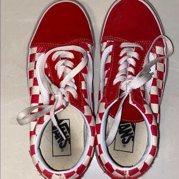 Red Checker Old School Vans - Picture 4 of 5